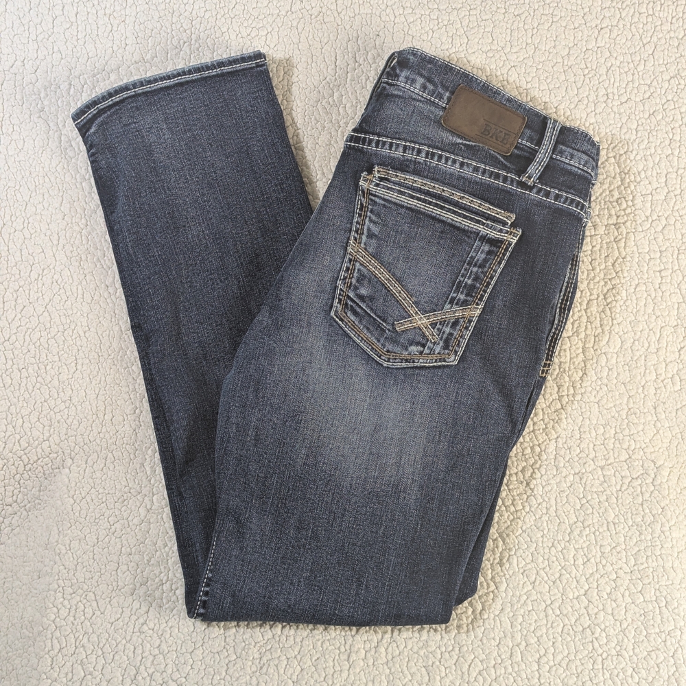 BKE Jake Straight Leg Dark Blue Jeans